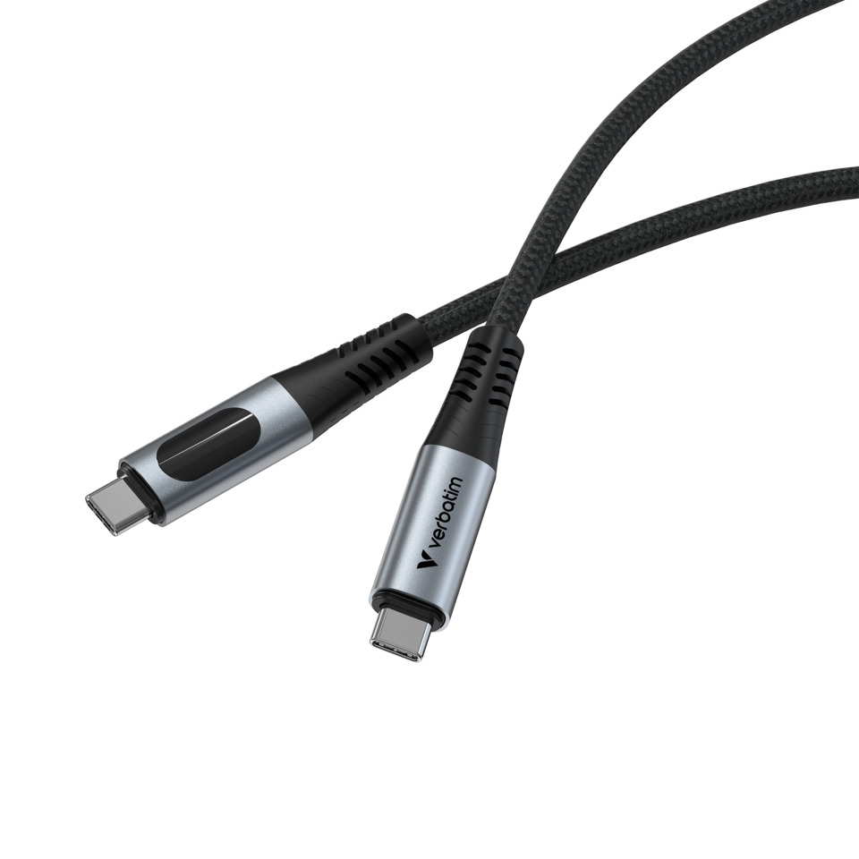 USB-C Kabel, Datenkabel, Verbatim, Metall Gehäuse, Kabel mit Nylonhülle