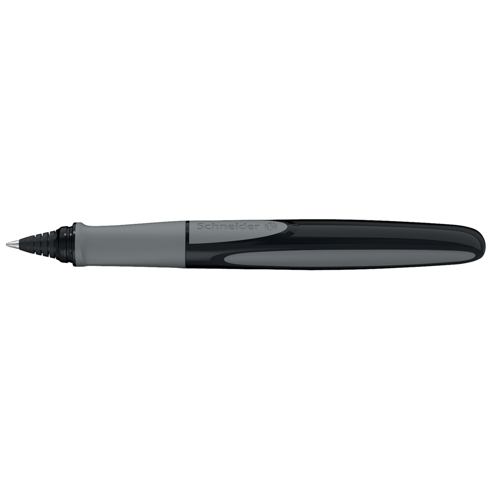 Knopfstift, Kugelschreiber, Schwarze Spitze, Grau/Schwarz, Schreiber
