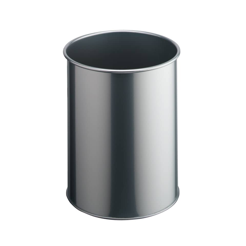 Abfallkorb, Müllkorb, Metallbehälter, Kantige Form, Edelstahl