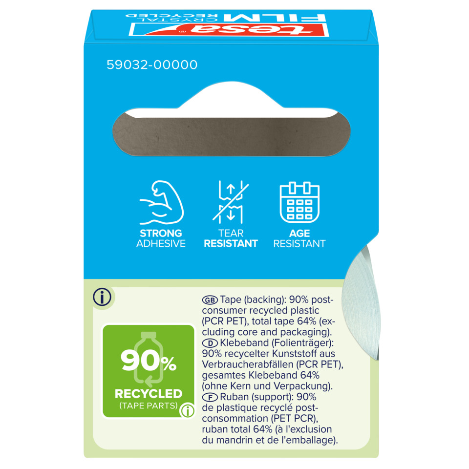 Tape, Recycling, Klebeband, Kunststoff, 90%