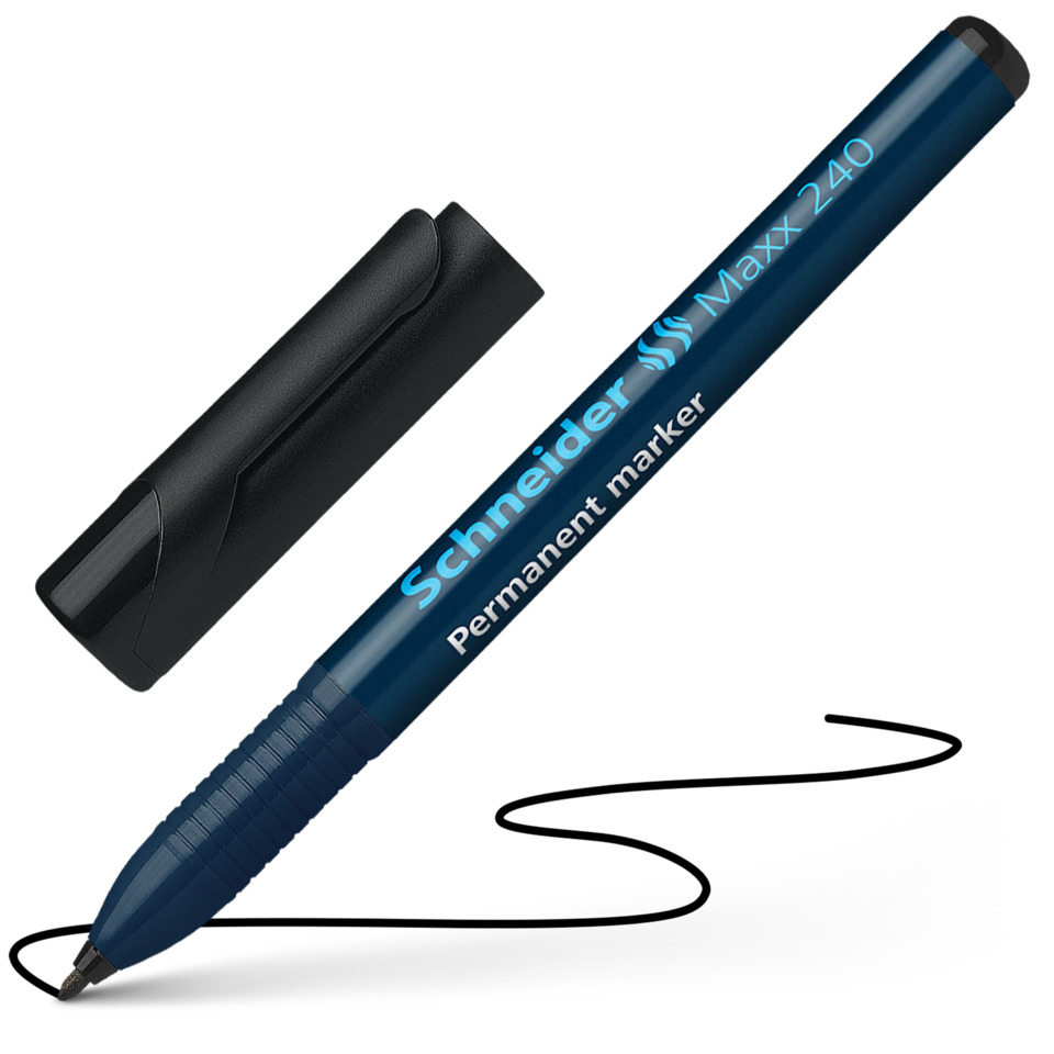 Permanentmarker, Markierstift, Blau, Feinspitze, Deckel enthalten