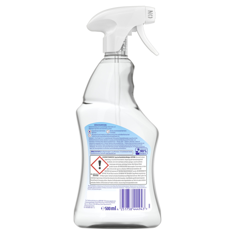 Sprayflasche, Reinigungsmittel, Sprühkopf, Transparent, 500 ml