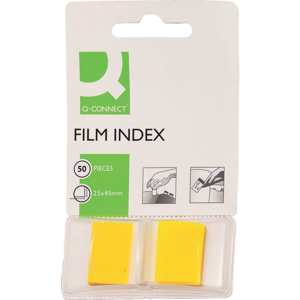Index, 25x45mm, gelb Q-CONNECT KF03634
