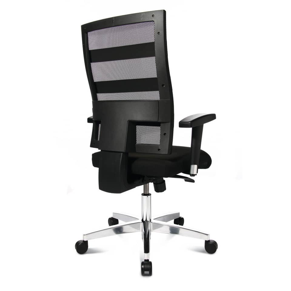 Bürosessel, Ergonomischer Stuhl, Mesh-Rückenlehne, Schwarz, Verstellbare Armlehnen