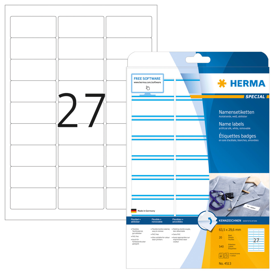 Namensetiketten, Namensschild, Etikettenbogen, Klemmschilder, Klebeetiketten, Namensetiketten, Aufkleber, Etikettenblätter, Schriftetiketten, Kennzeichnen