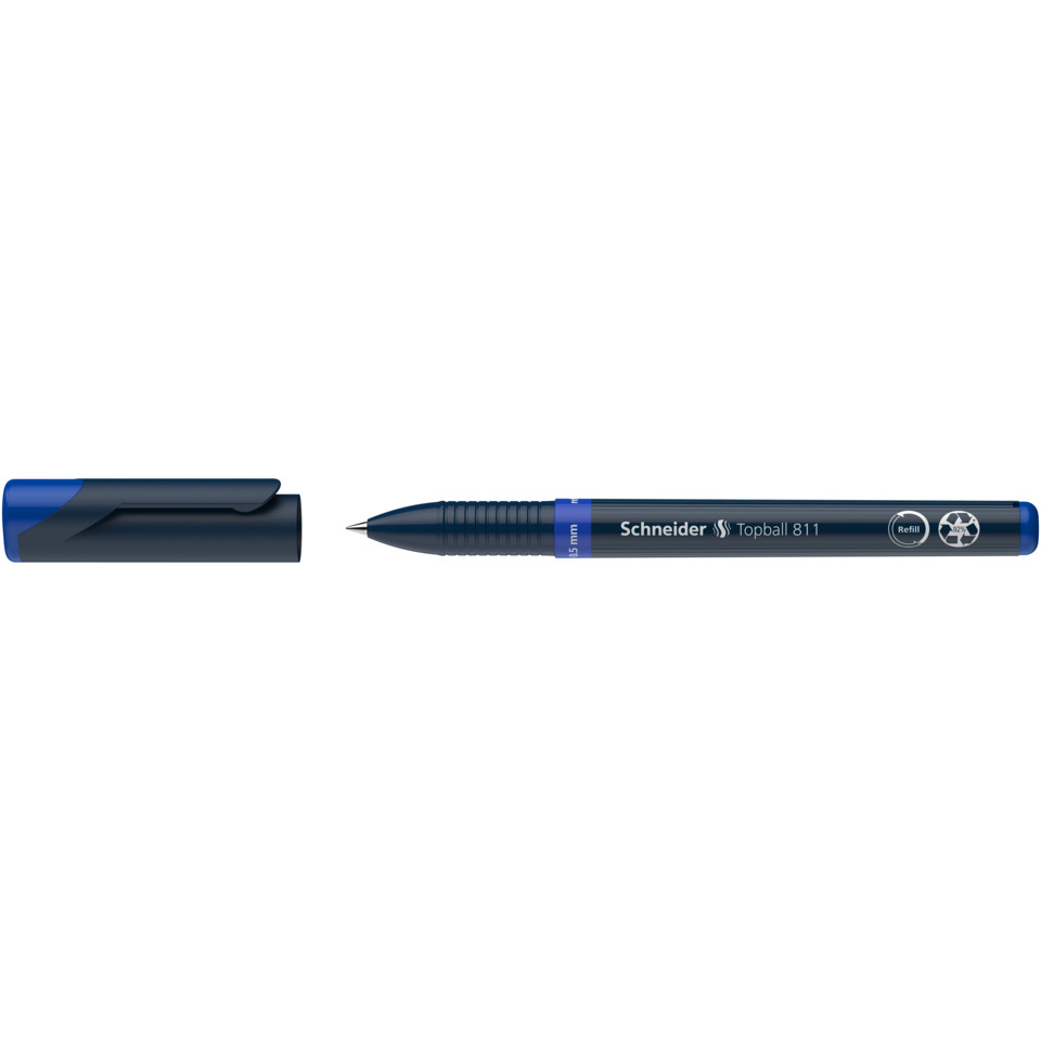 Kugelschreiber, Schreibleistung, Blau, Kappe abnehmbar, Feinspitzel (0.5 mm)