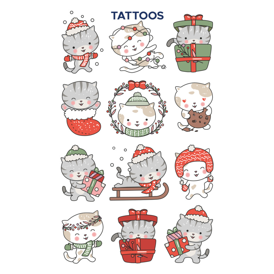 Katze, Katzen, Winter, Weihnachten, Schlitten