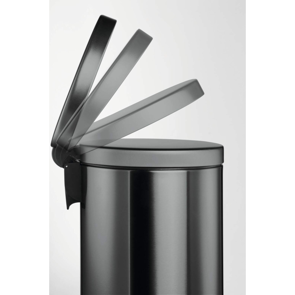 Abfalleimer, Stoff/Metall, Edelstahl, Deckel, Beine/Scharnier