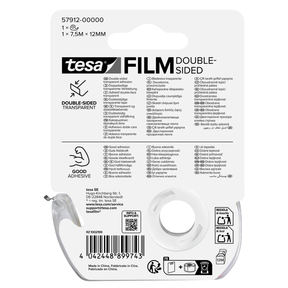 transparent, doppelseitig, Klebeband, Band, Spender
