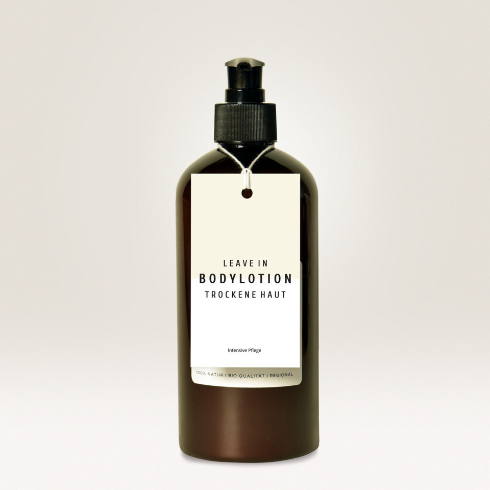 body lotion, leave-in, trockene haut, pflege, flasche