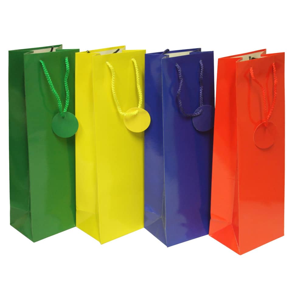 Geschenktüte, Geschenkverpackung, Papierbeutel, Farbige Tüten, Rundkordel
