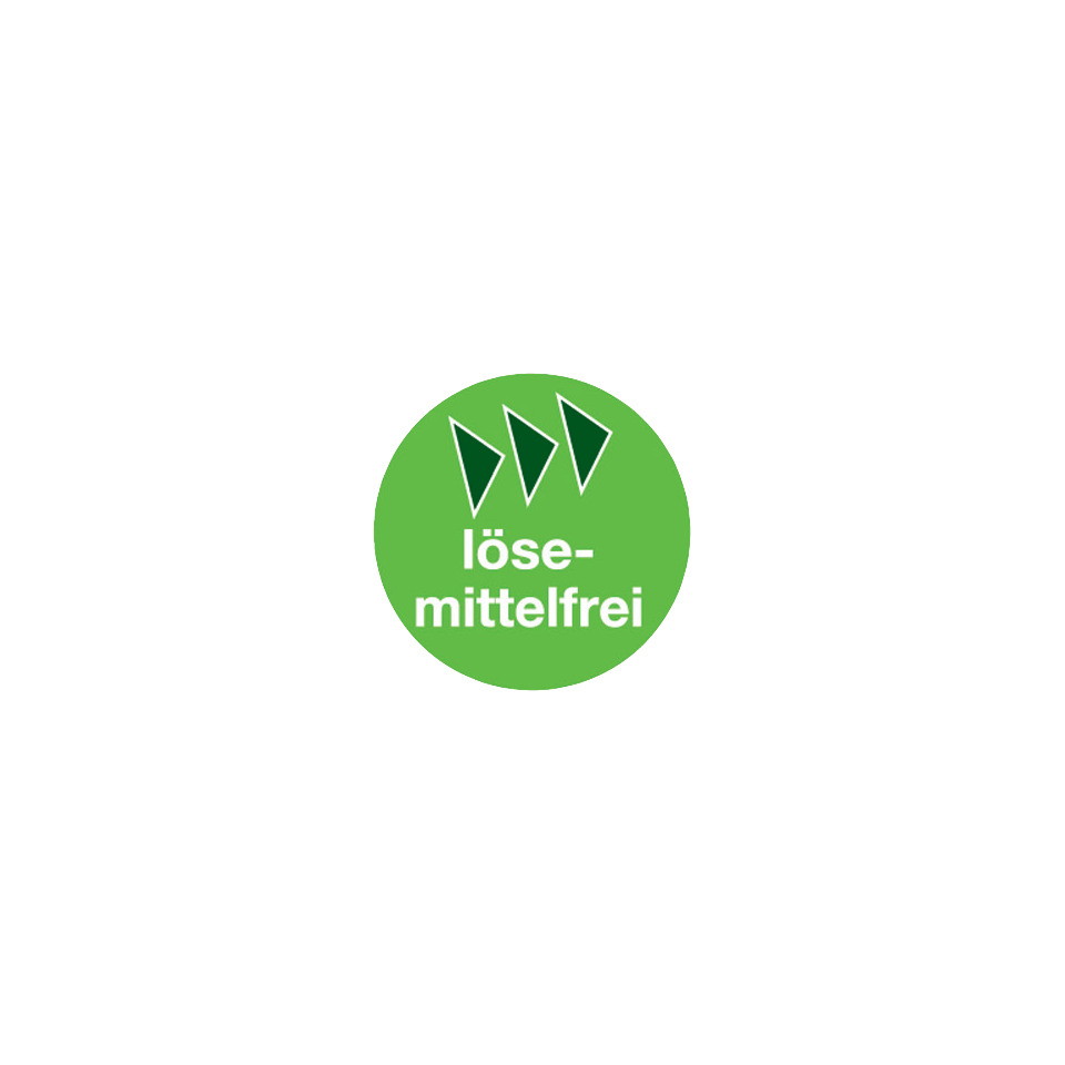 lösemittelfrei, grün, Logo, rund, Symbol
