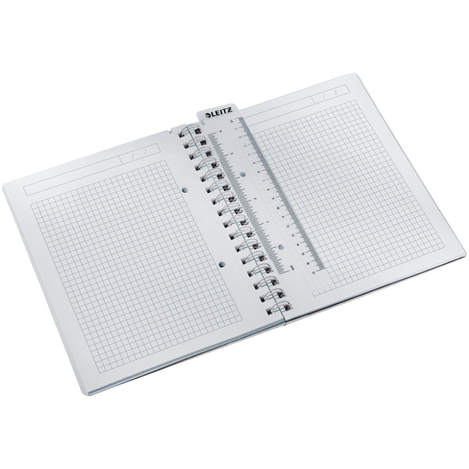 Lochkordbuch, Ringbuch, Lineal, Skizzierblock, Klemmhefter, Spiral notebook, Ringsystem notebook, Lineal, Maßstab, Graph paper notebook