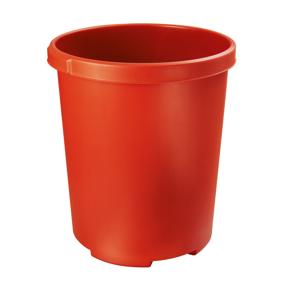 Mülleimer, Becher, Rot, Kunststoff, Abfallbehälter