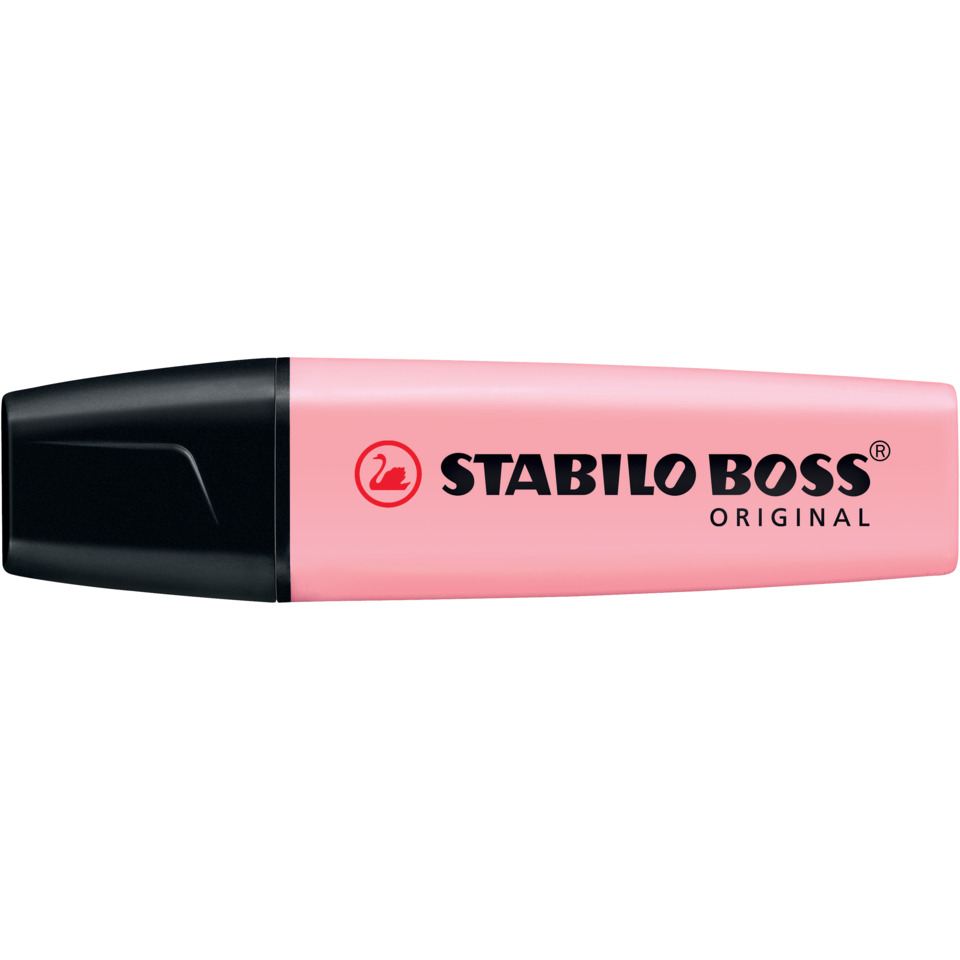 Lip balm, Lip product, Pink tube, Twist cap, Stabilo Boss Original, Lipgloss, Pink, Tube, Rounded, Original