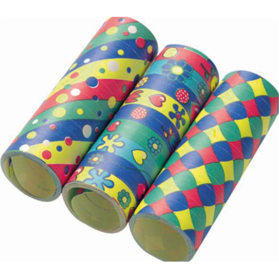 Trommelbanderole, Bunt, Muster, Konfetti-Design, Party-Deko