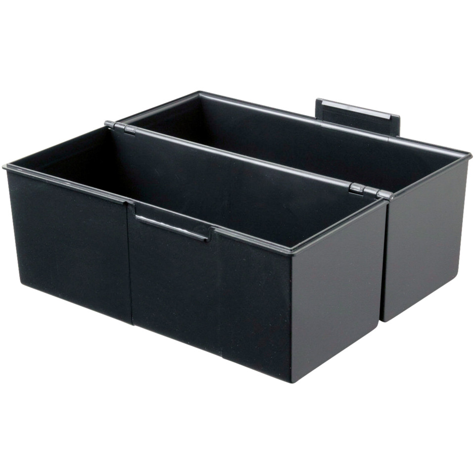 Aufbewahrungsbox, Schubladenbox, Organizer, Stapelbox, Schwarz