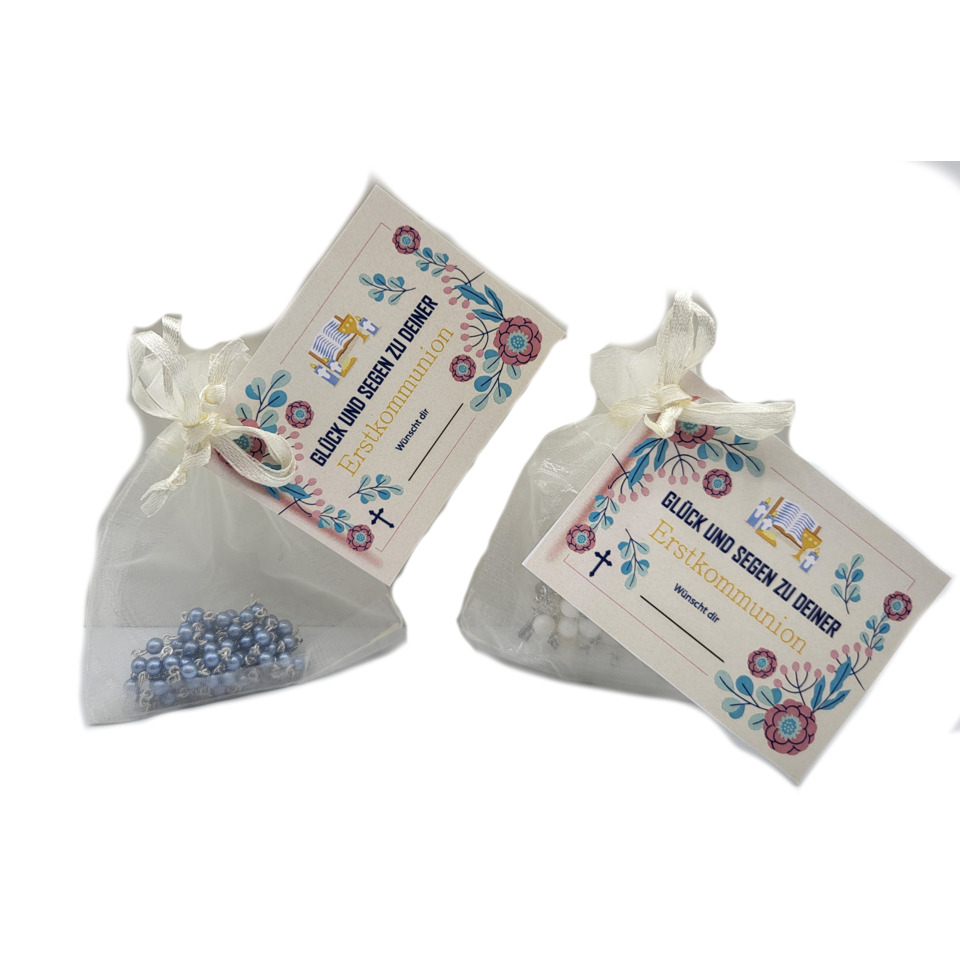 Perlen, Beutel, Kartenanhänger, Hochzeitsdeko, Geschenkset