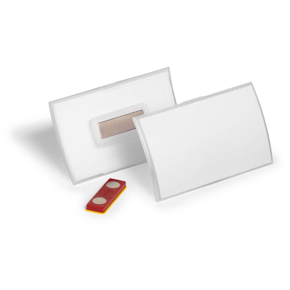 Namensschild, Magnet, Kunststoff, transparent, 90 x 54 mm, 10 Stück DURABLE 8260 19