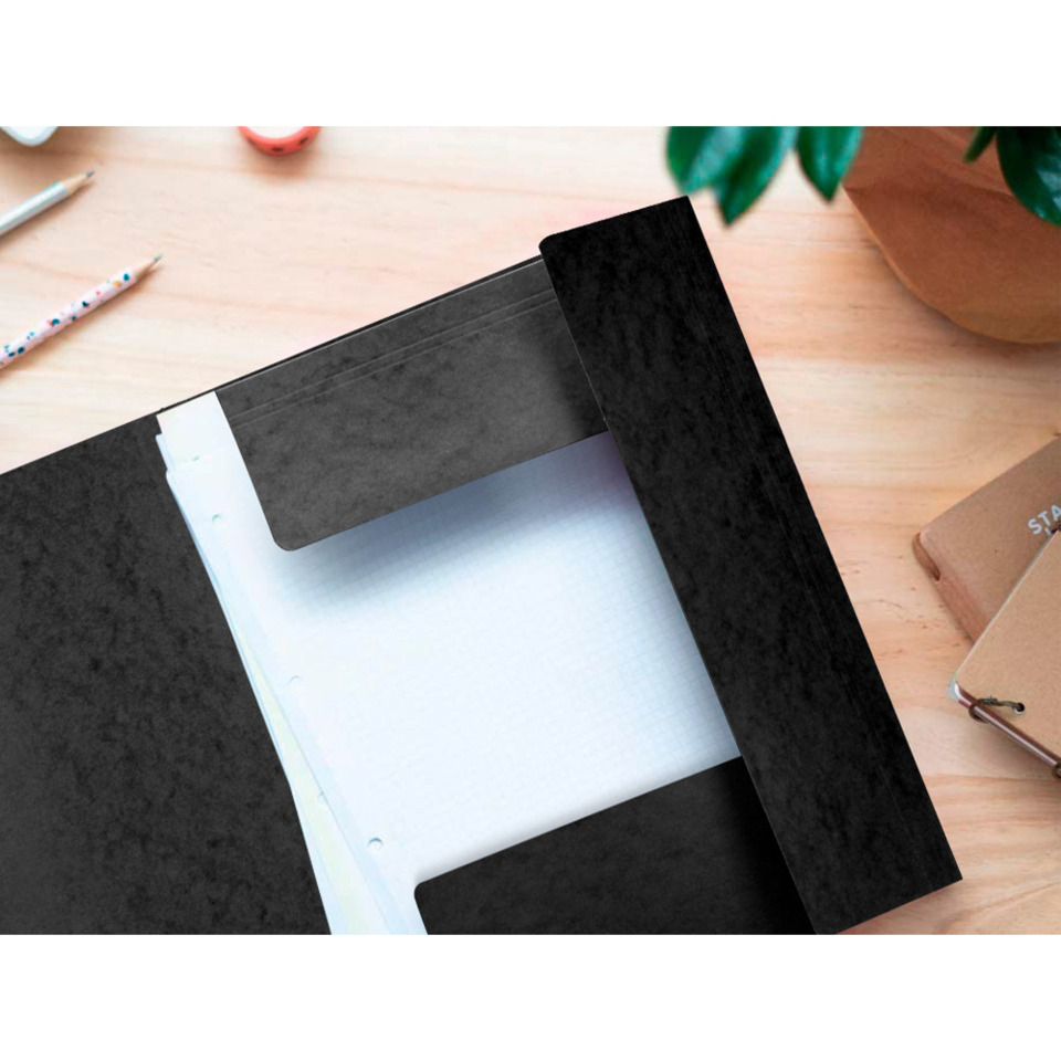 Binder, Notebook, Ring binder, Schwarz, Papierordner