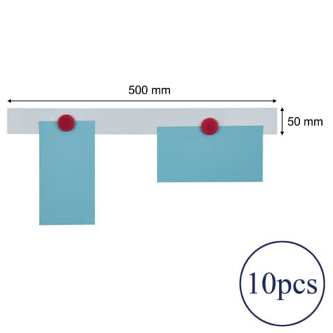 Magnetleiste selbstklebend, Kunststoff, 500 x 50 mm, weiß FRANKEN ST1350