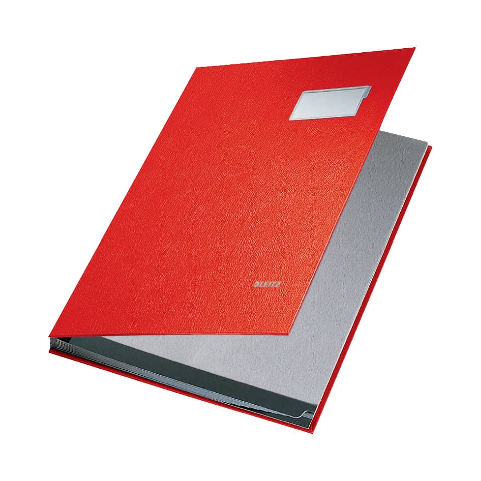 Notizbuch, Kladde, rotes Cover, Ledereffekt, Spiralfreies Magazin