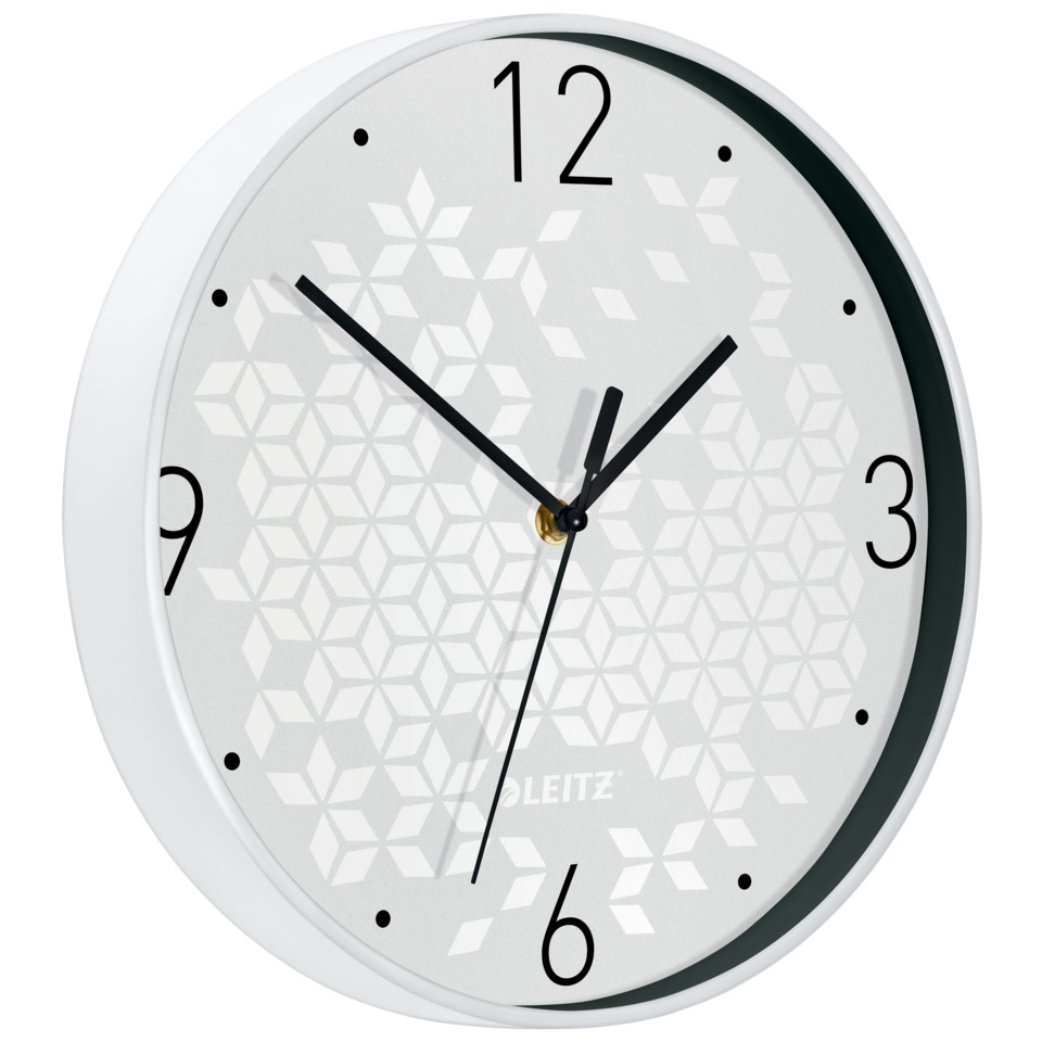 Wanduhr, Wanduhr weiß, Geometrisches Muster, Analogzeiger, Quarzuhr, Wanduhr, Analoguhr, Weiß, Muster, Uhrwerk