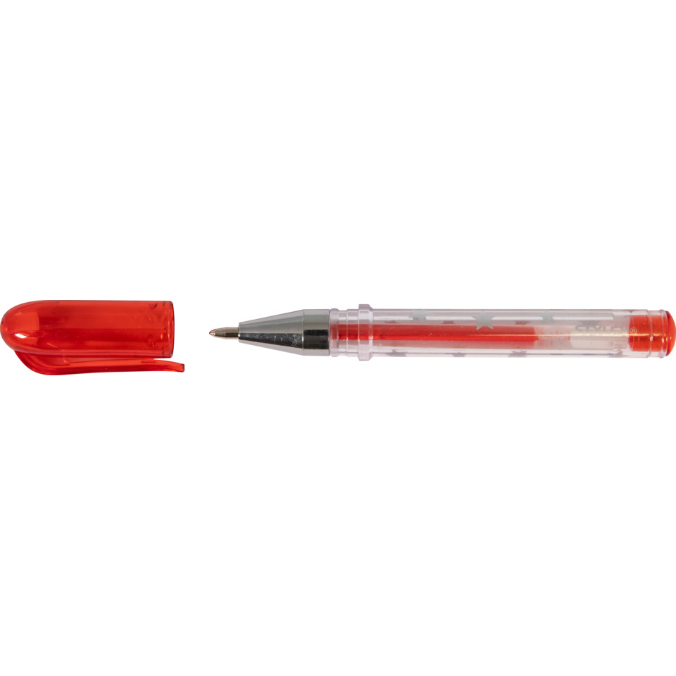 Kugelschreiber, Schreibgerät, Kappe, Grau, Rot