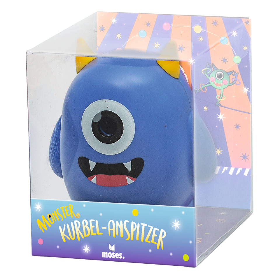 Monstergesicht, einäugig, Blau, Kopfmonster, Spielzeugfigur