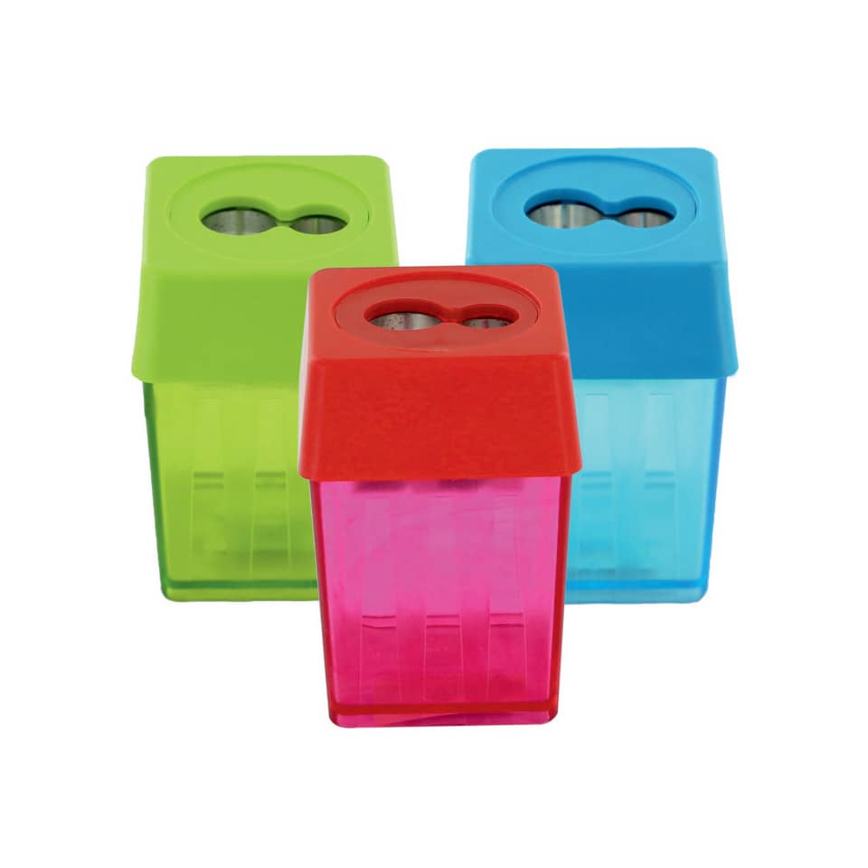 Bunte Würfel, Stiftbox, Schreibwarenbehälter, Kunststoffbox, Farbige Box