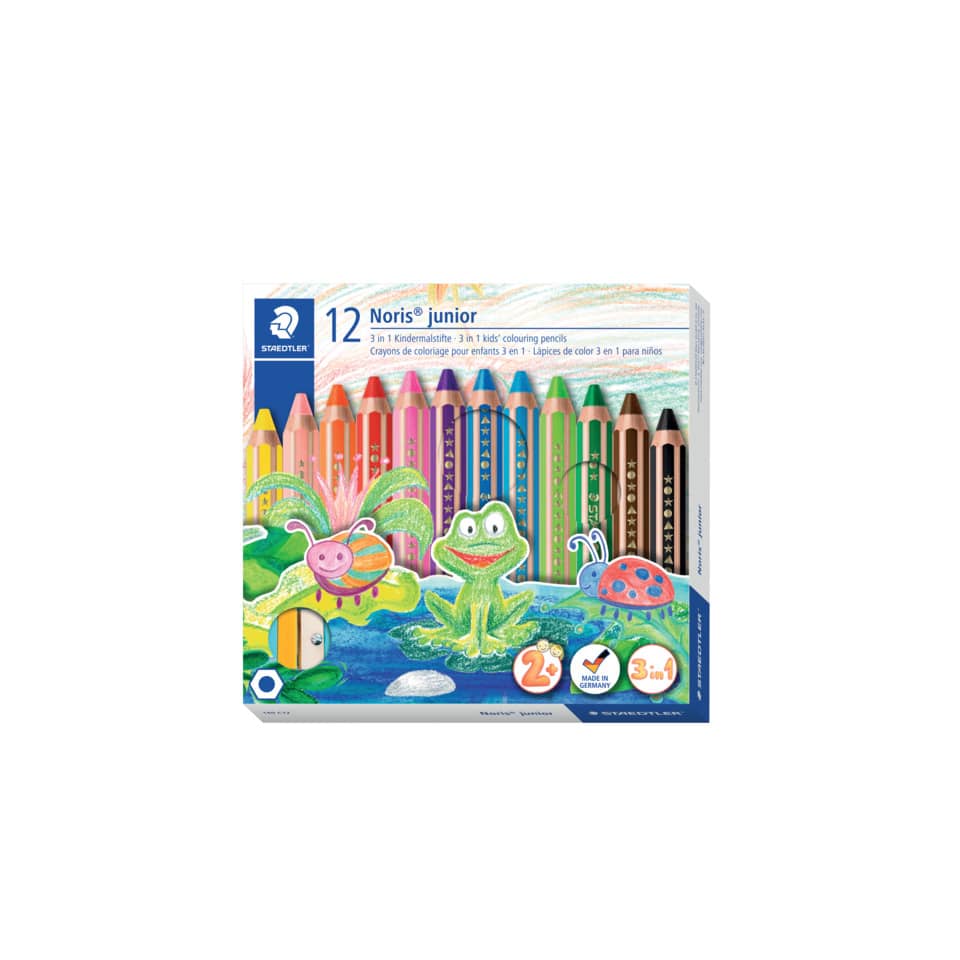 Farbstifte, Buntstifte, 12er Set, Kinderzeichnen, Motivfisch