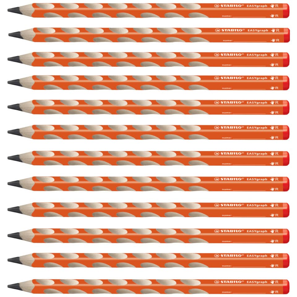 Bleistift, Rundholz, Orange, Graphite, Schulbedarf