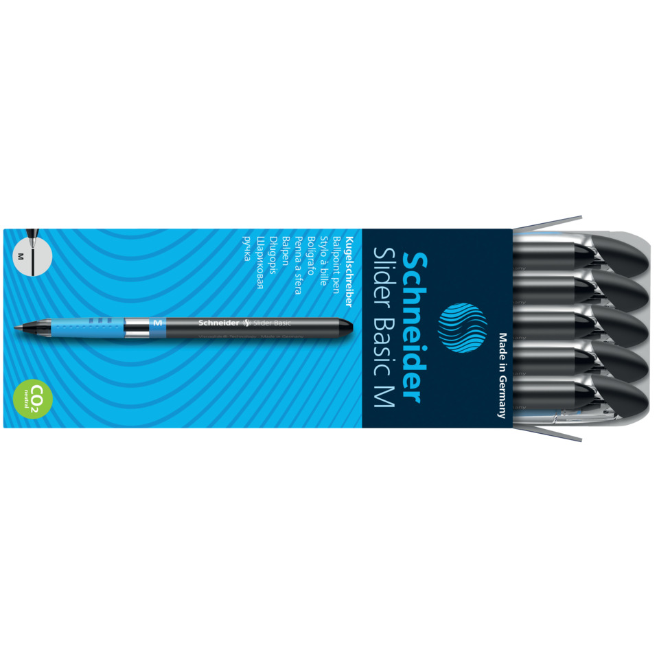 Schneider, Schneider Slider Basic M, Kugeldruckbleistift, Bleistift Mine, blue pen