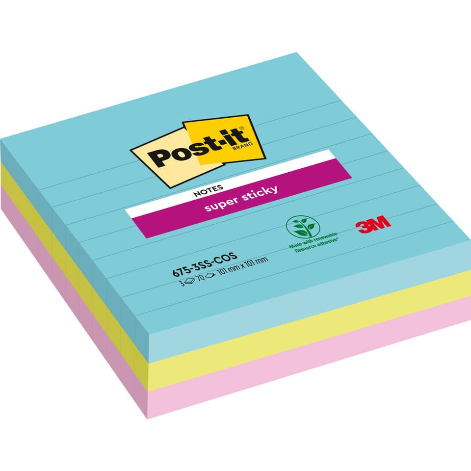 Schreibblock, Notizen, Post-it, Klebezettel, Super sticky