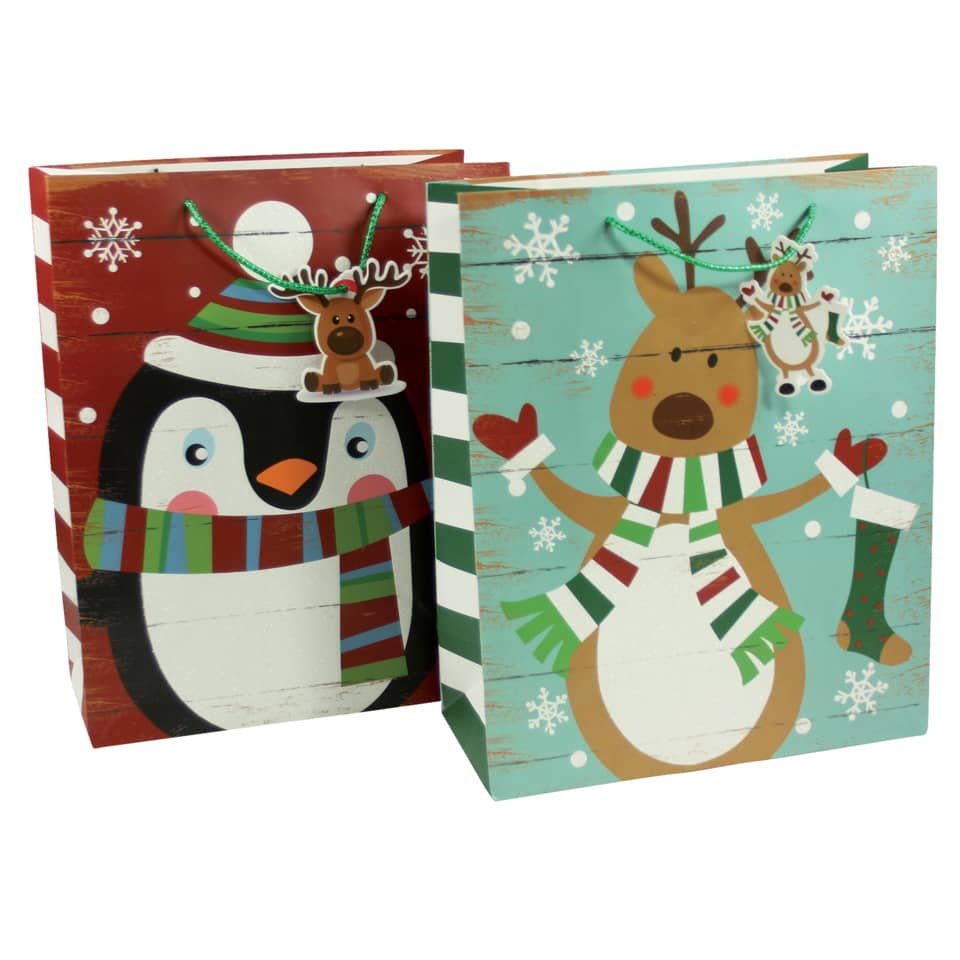 Weihnachts-Geschenktragetasche Kind, 32x26x12cm, sortiert PBS 45281