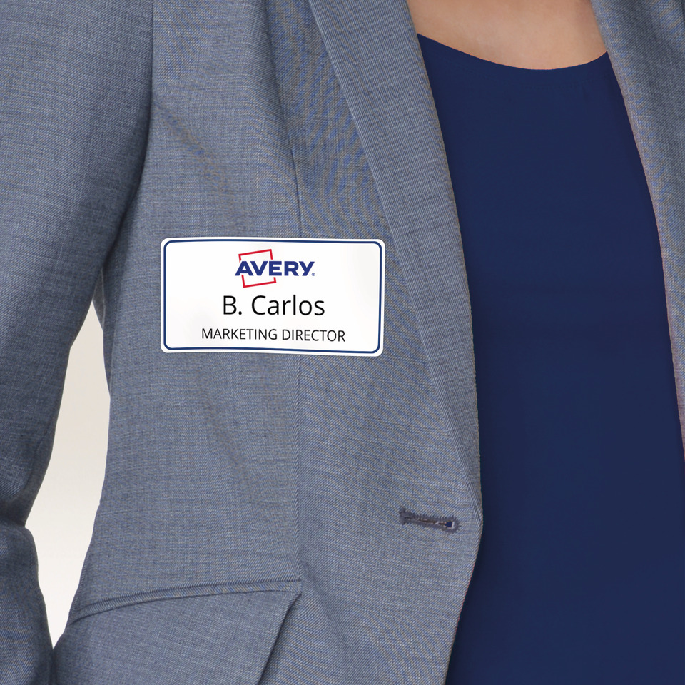 blazer, Name Badge, Name Tag, Marketing Director, Bürobekleidung