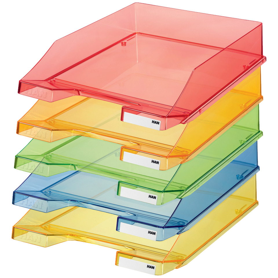 Schubladeneinsatz, Ablagebox, Transparent, Mehrfarbig, Ordnerorganizer