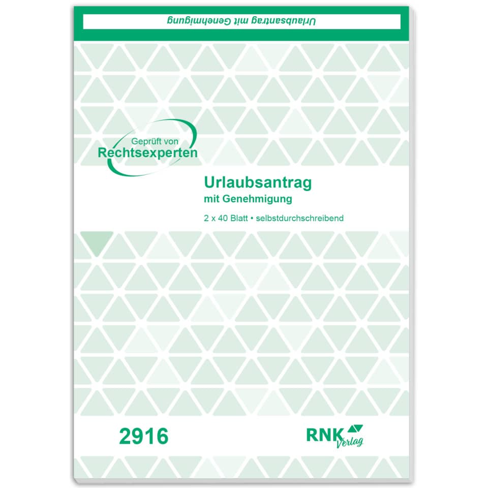 Urlaubsantrag, Selbstklebend, DIN A4, Blatt, Verlagsprodukt