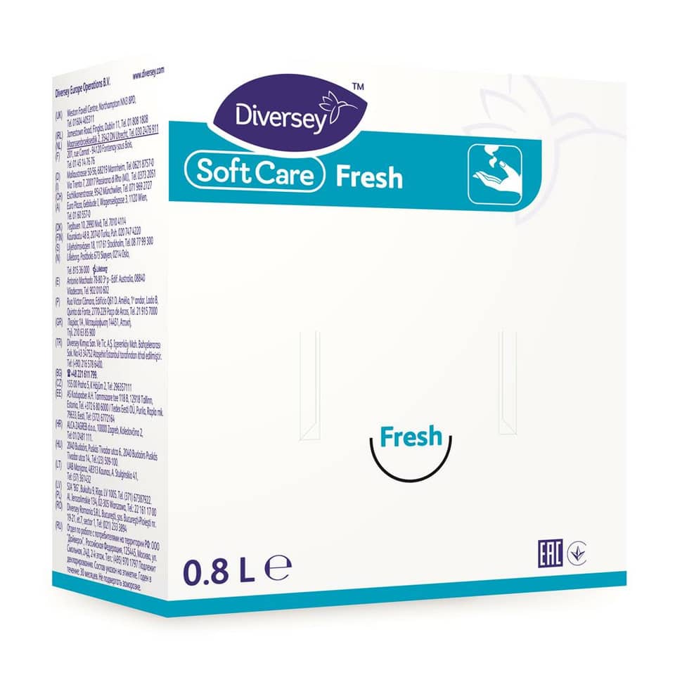 SoftCare, Fresh, 0.8L, Verpackung, Diversey