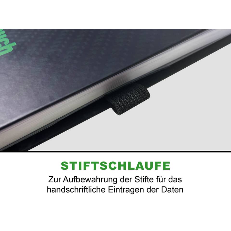 Notizbuch, Stifthalter, Stiftehalter, Gekrümmte Buchkante, Einband