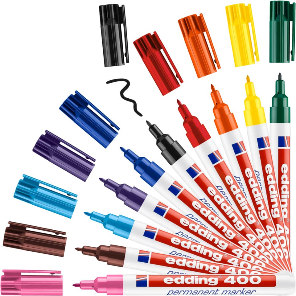 Marker, Permanent marker, Colored marker, Fine tip, Set