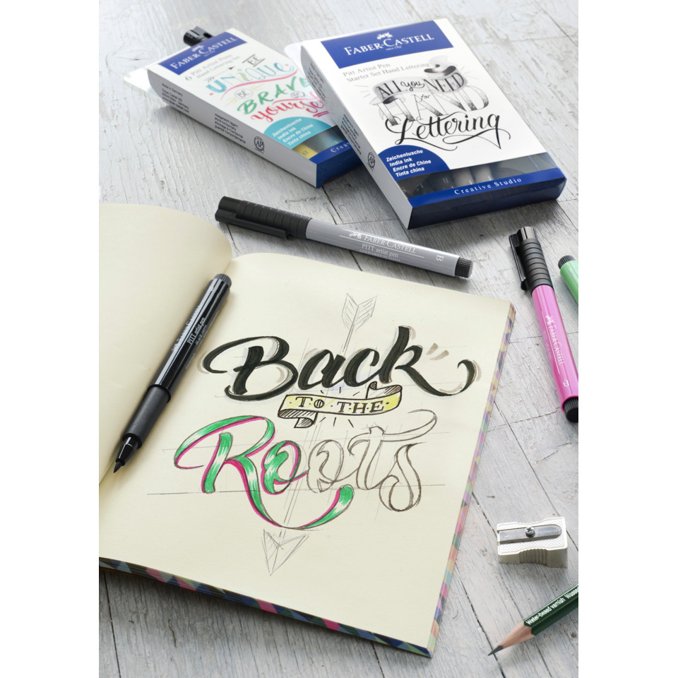 Kalender, Notizbuch, Stifte, Lettering, Back to the roots