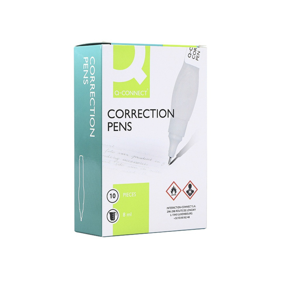 Korrekturstifte, Stift-Set, 10 Stück, 8 ml, Q-Connect