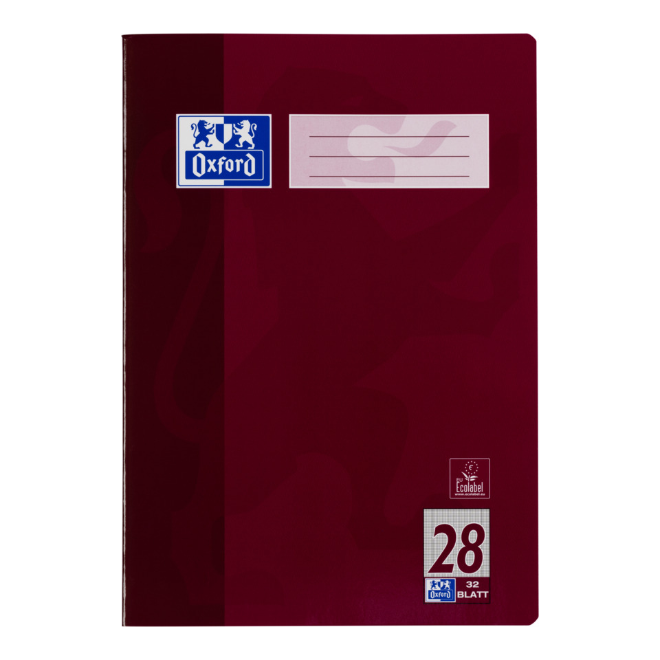 Notebook, Oxford, Bordeaux, Linienpapier, A4?
