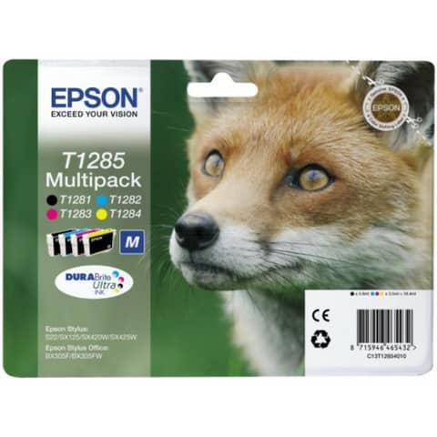 Multipack T1285 schwarz, cyan, magenta, yellow   4 Stück EPSON C13T12854012