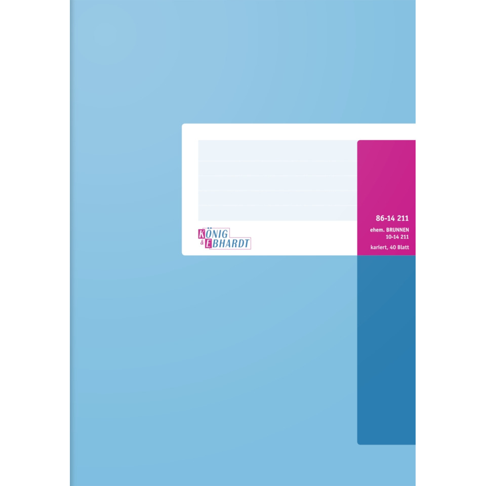 Geschäftsbuch A4, 80 Seiten, kariert, Karton, magenta/hellblau KÖNIG & EBHARDT 8614211