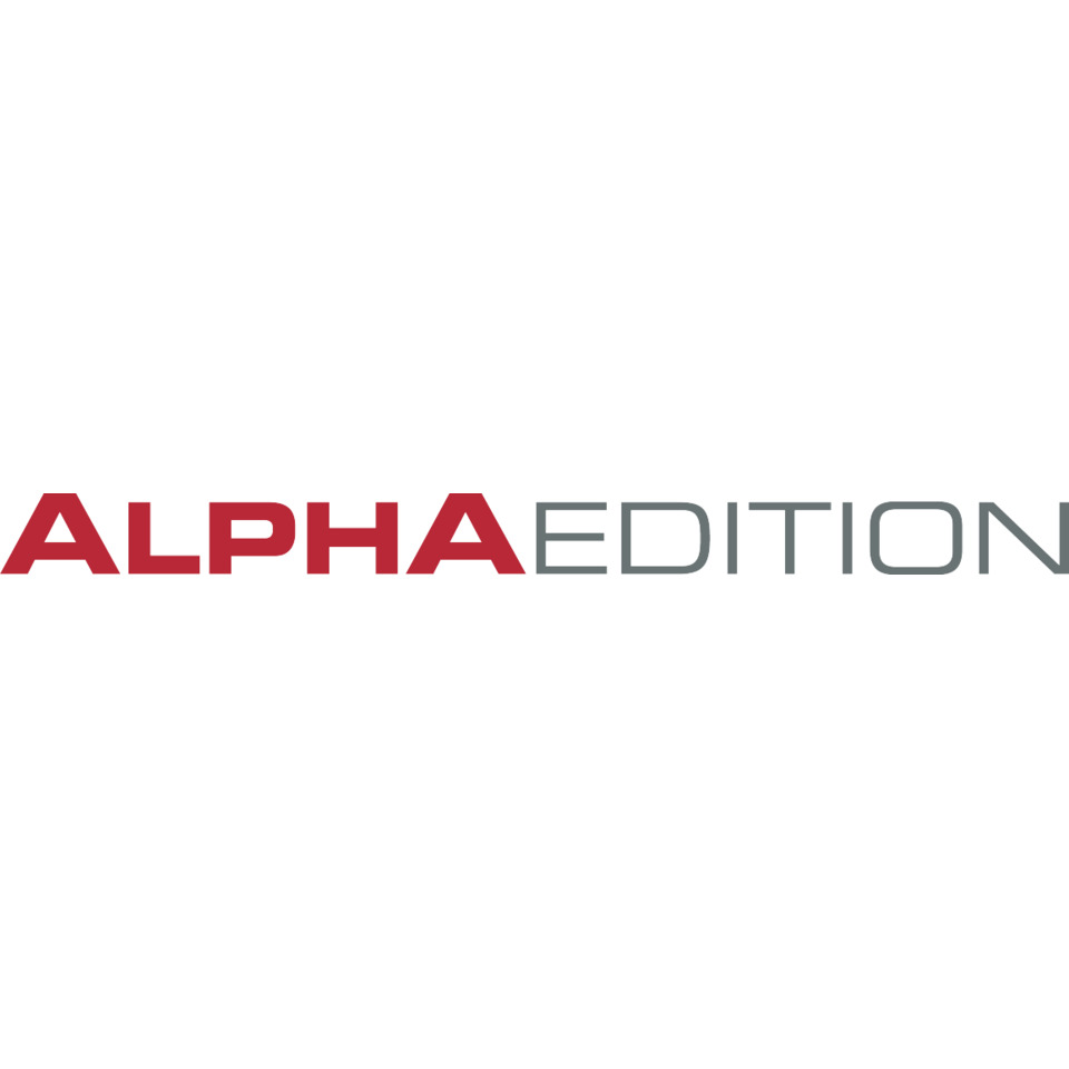 logo, AlphaEdition, text, branding, graphics