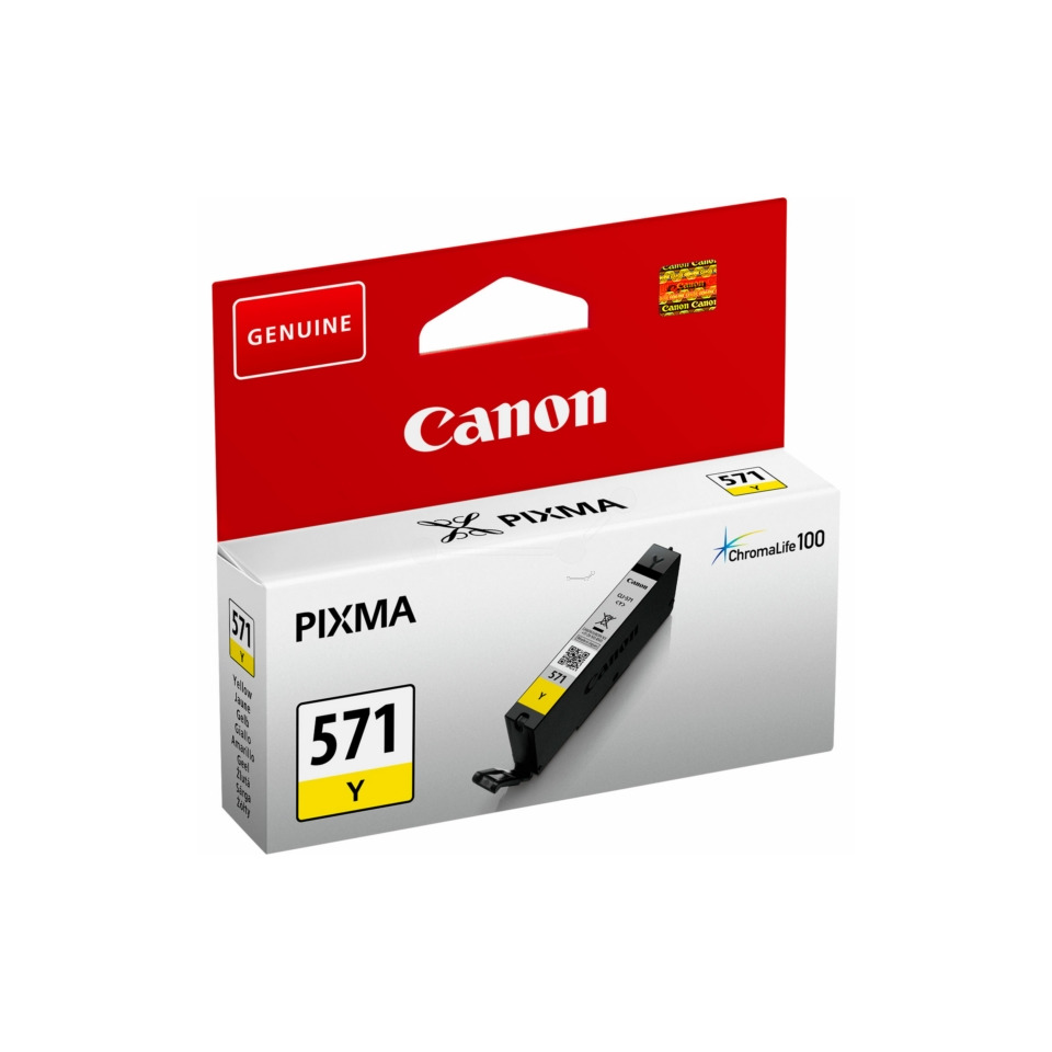 Tintenpatrone, Gelb, Canon, Pixma, 571Y, Tintenpatrone, 551/571 kompatibel?, Gelb, Canon PIXMA, ChromaLife 100