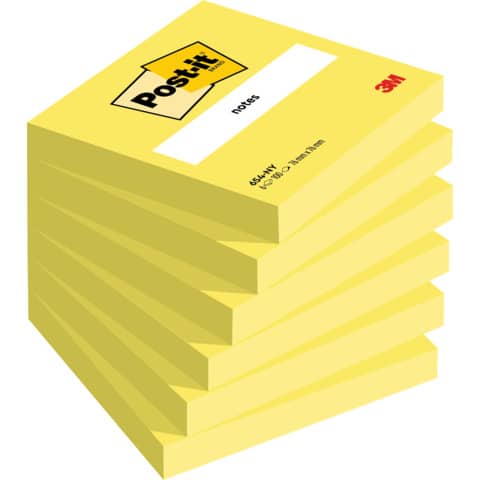 Haftnotizblock Neon Notes, 76x76mm, 100 Blatt, neongelb POST-IT 654NGE