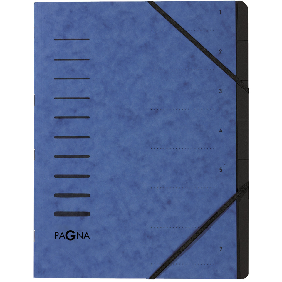 Notizbuch, Spiral, Gummiband, Blau, Pagna
